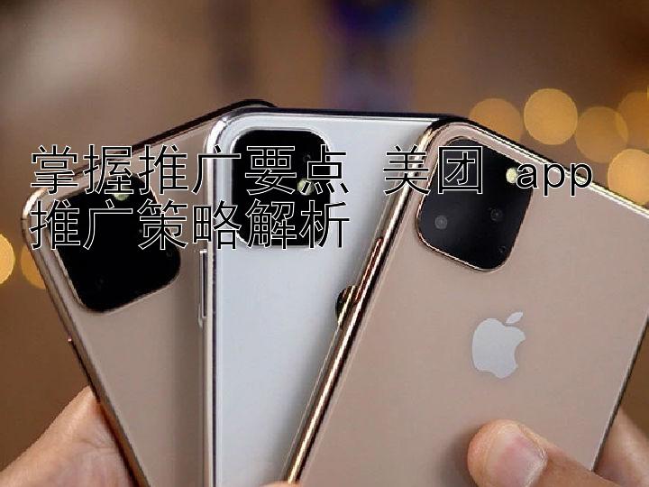 掌握推广要点 美团 app 推广策略解析 